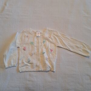 Carter's girls 12 month off white sweater, tulle butterflies